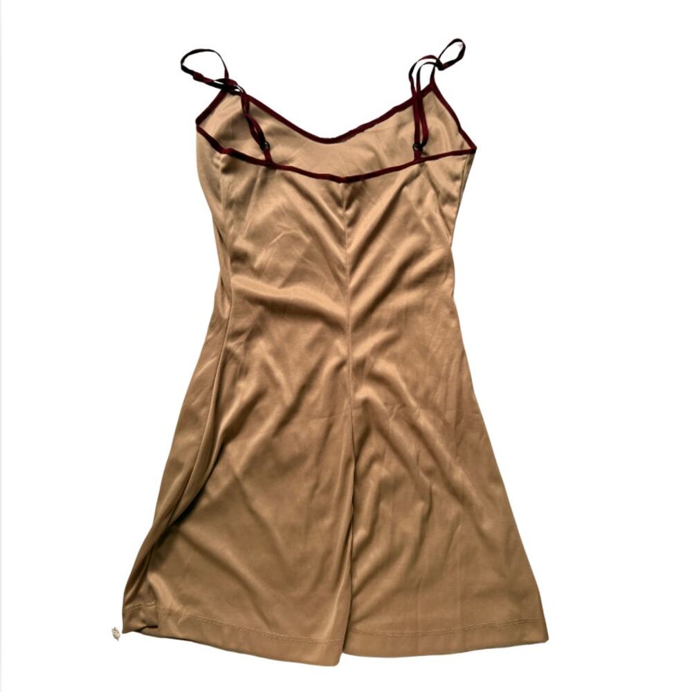 Vintage Betsey Johnson Velvet Burnout Slip Dress Floral Silk Rayon S - Picture 6 of 10